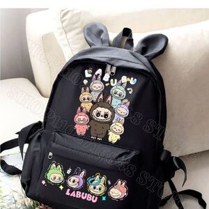 Black Cartoon Character Backpack